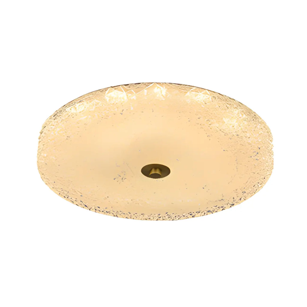 Plafonnier LED circulaire doré encastré pour la décoration de chambre