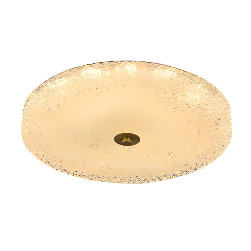 Plafonnier LED circulaire doré encastré pour la décoration de chambre