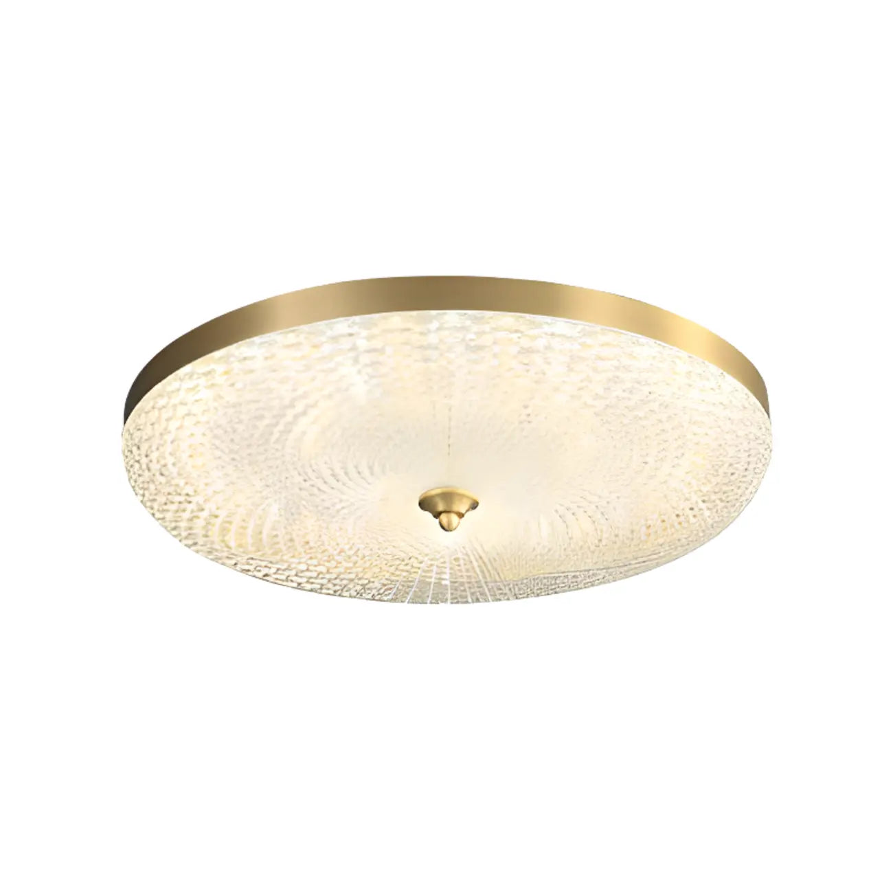 Plafonnier LED circulaire doré encastré pour la décoration de chambre