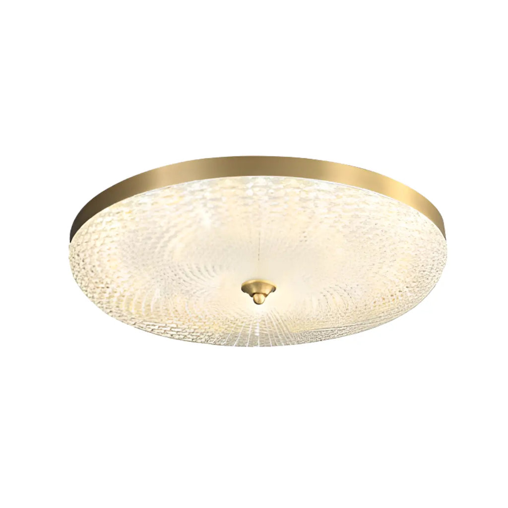 Plafonnier LED circulaire doré encastré pour la décoration de chambre