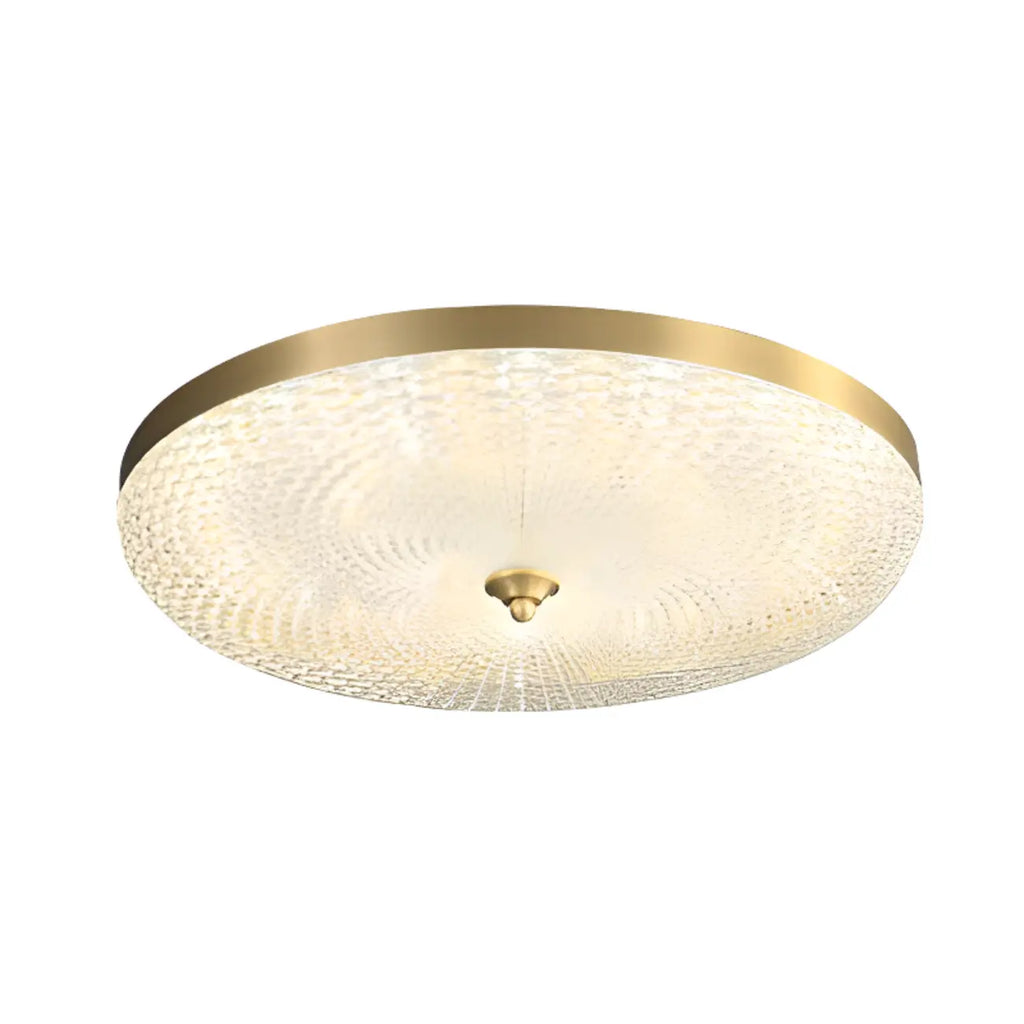 Plafonnier LED circulaire doré encastré pour la décoration de chambre