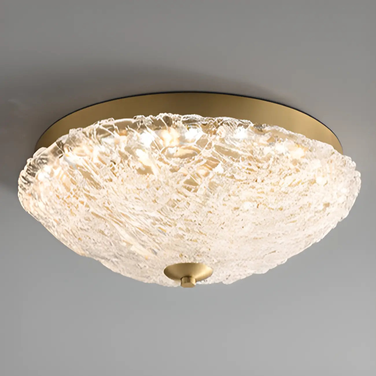 Plafonnier LED circulaire doré encastré pour la décoration de chambre