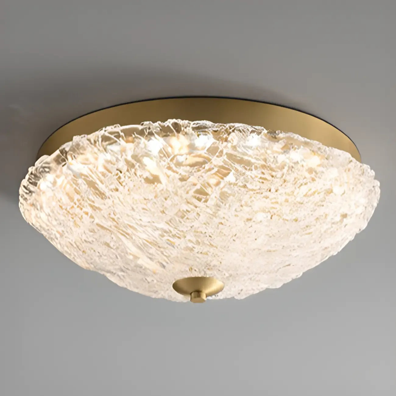 Plafonnier LED circulaire doré encastré pour la décoration de chambre