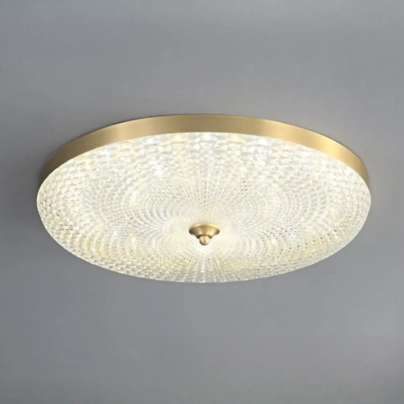 Plafonnier LED circulaire doré encastré pour la décoration de chambre