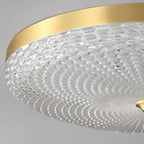 Plafonnier LED circulaire doré encastré pour la décoration de chambre