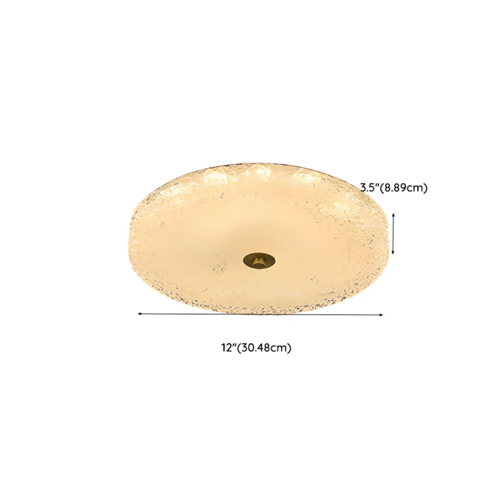 Plafonnier LED circulaire doré encastré pour la décoration de chambre