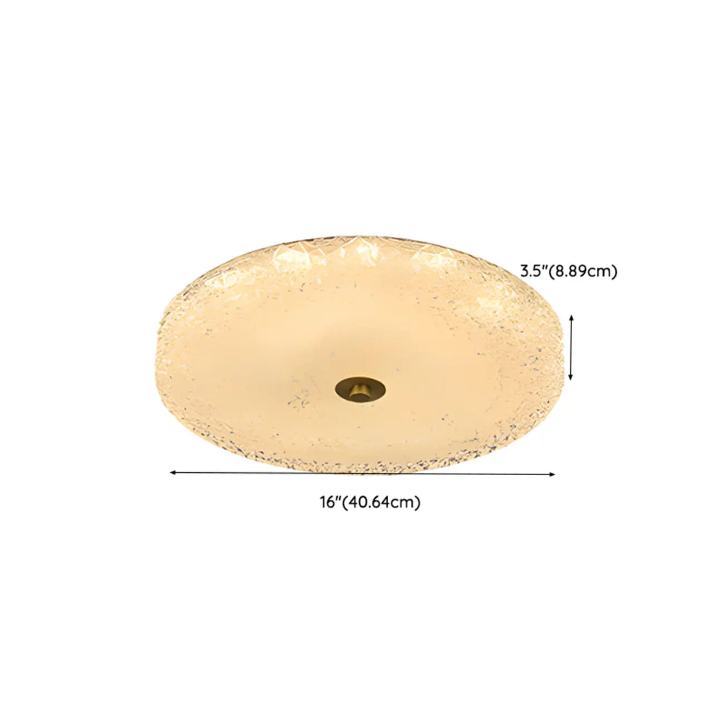 Plafonnier LED circulaire doré encastré pour la décoration de chambre