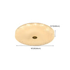 Plafonnier LED circulaire doré encastré pour la décoration de chambre