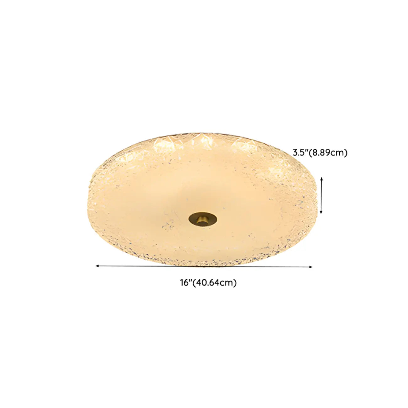Plafonnier LED circulaire doré encastré pour la décoration de chambre