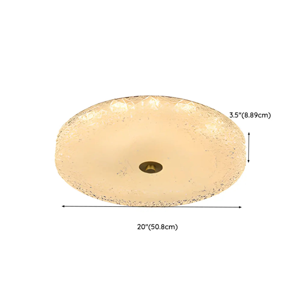 Plafonnier LED circulaire doré encastré pour la décoration de chambre