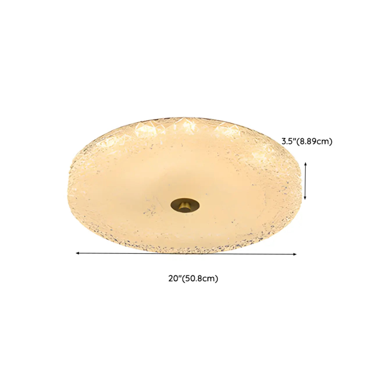 Plafonnier LED circulaire doré encastré pour la décoration de chambre