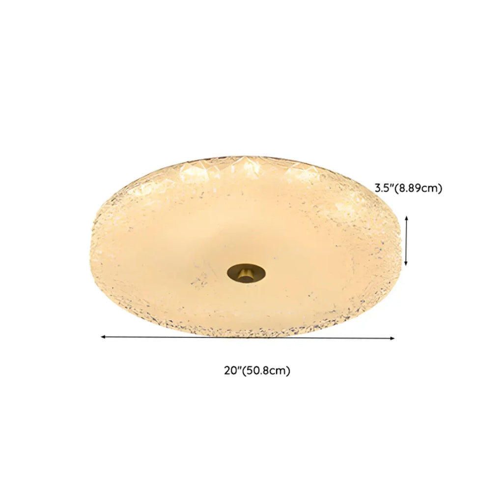 Plafonnier LED circulaire doré encastré pour la décoration de chambre