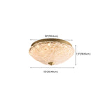 Plafonnier LED circulaire doré encastré pour la décoration de chambre