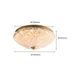 Plafonnier LED circulaire doré encastré pour la décoration de chambre