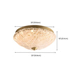 Plafonnier LED circulaire doré encastré pour la décoration de chambre