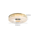 Plafonnier LED circulaire doré encastré pour la décoration de chambre