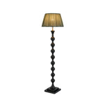 Lampadaire traditionnel en bois de 62 cm de haut avec abat-jour en tissu