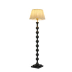 Lampadaire traditionnel en bois de 62 cm de haut avec abat-jour en tissu