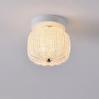 Plafonnier semi-encastré en forme de mini tambour pour couloir