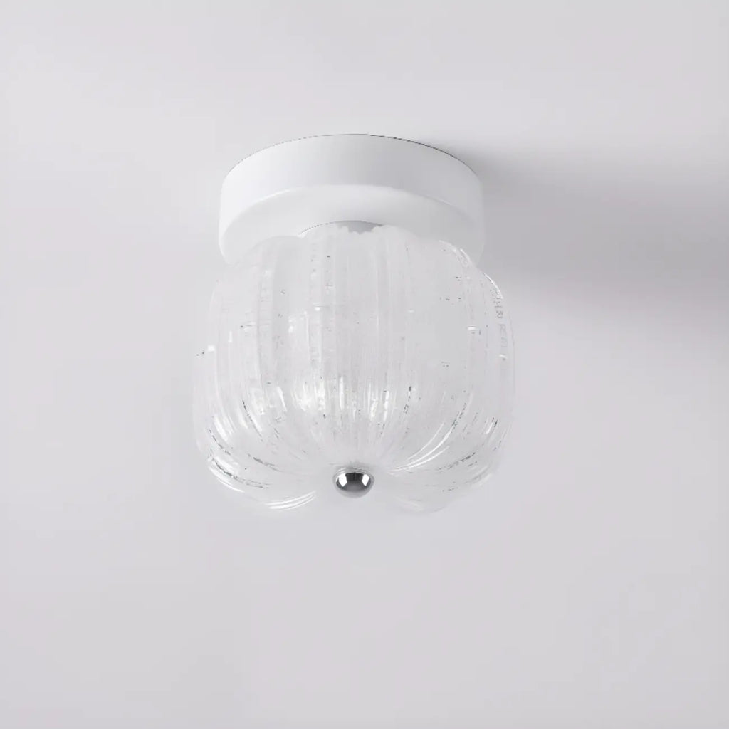 Plafonnier semi-encastré en forme de mini tambour pour couloir
