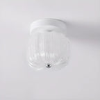 Plafonnier semi-encastré en forme de mini tambour pour couloir
