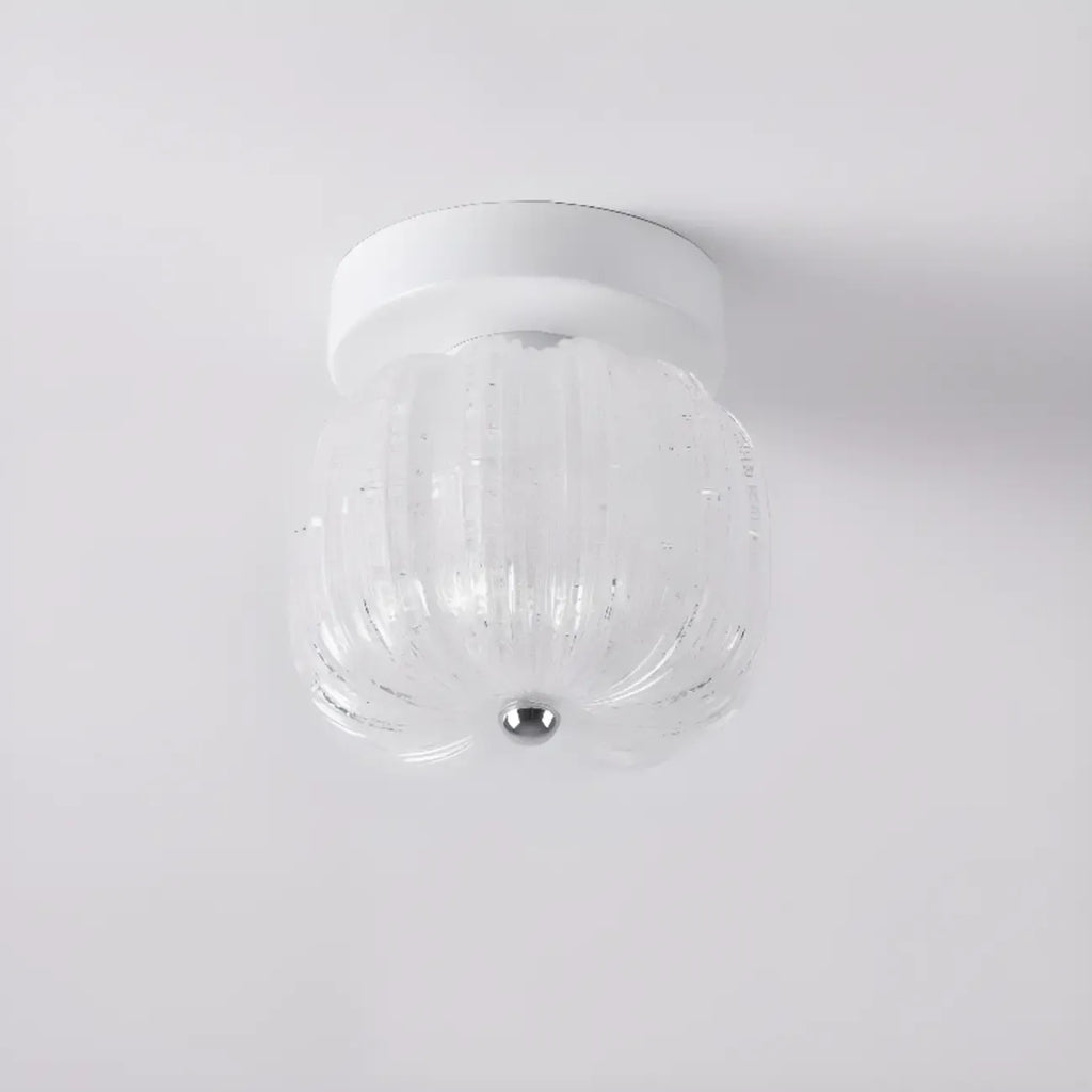 Plafonnier semi-encastré en forme de mini tambour pour couloir