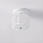 Plafonnier semi-encastré en forme de mini tambour pour couloir