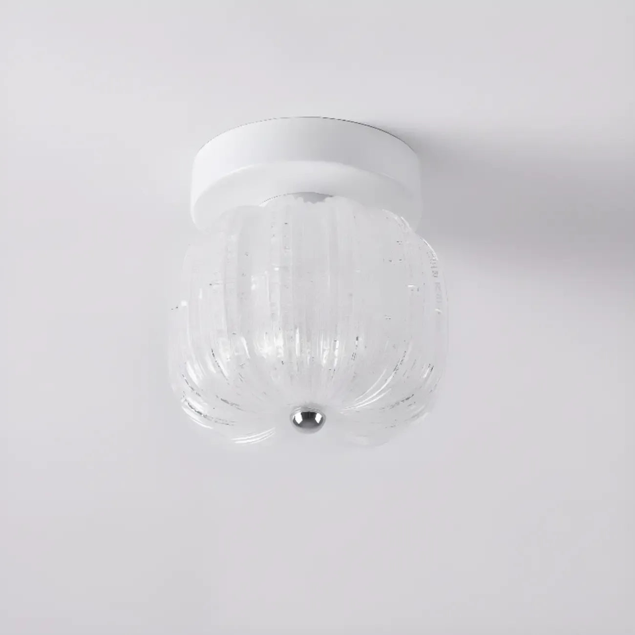 Plafonnier semi-encastré en forme de mini tambour pour couloir