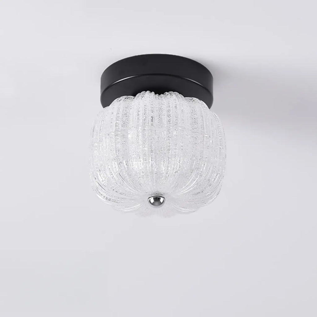 Plafonnier semi-encastré en forme de mini tambour pour couloir