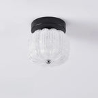 Plafonnier semi-encastré en forme de mini tambour pour couloir