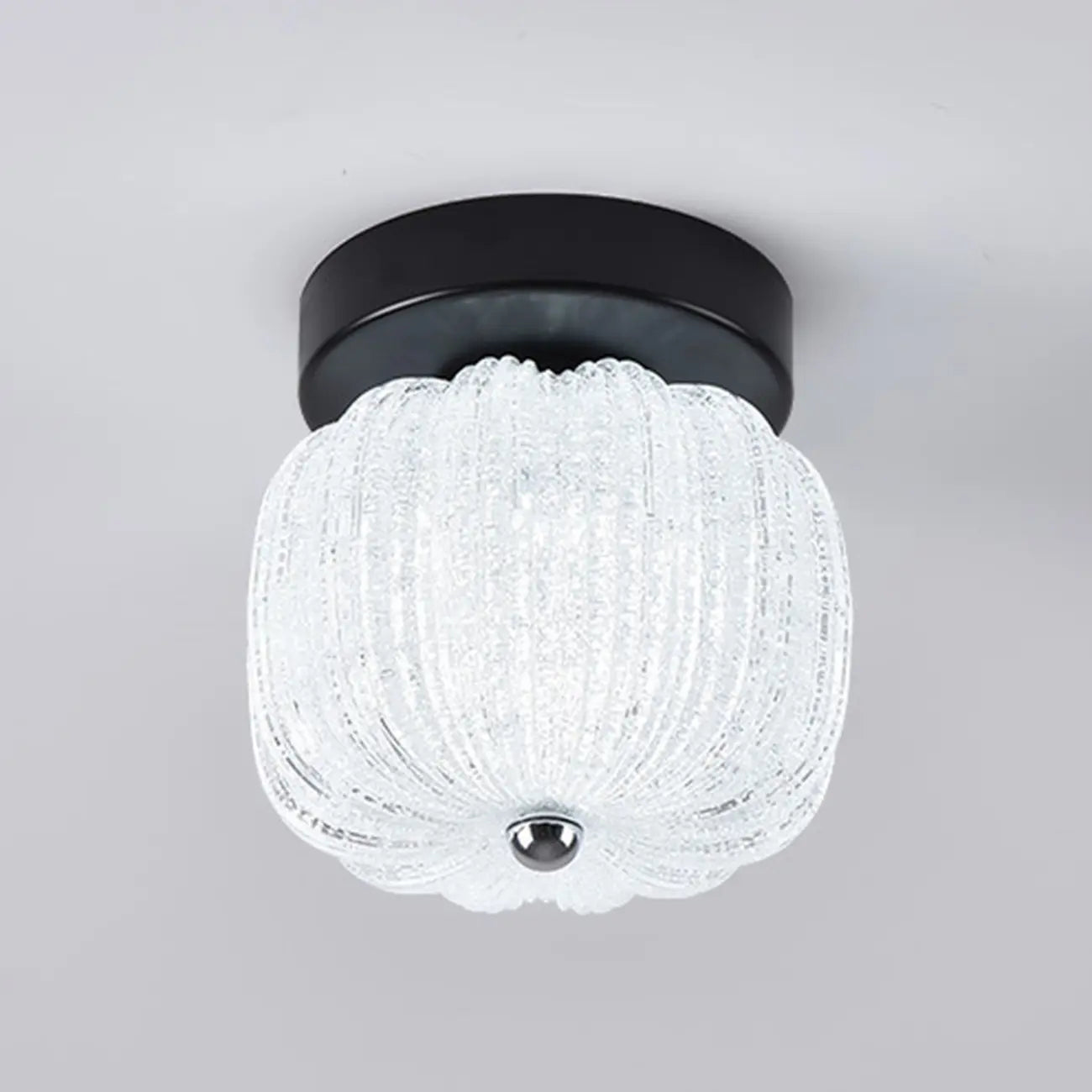 Plafonnier semi-encastré en forme de mini tambour pour couloir