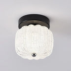 Plafonnier semi-encastré en forme de mini tambour pour couloir