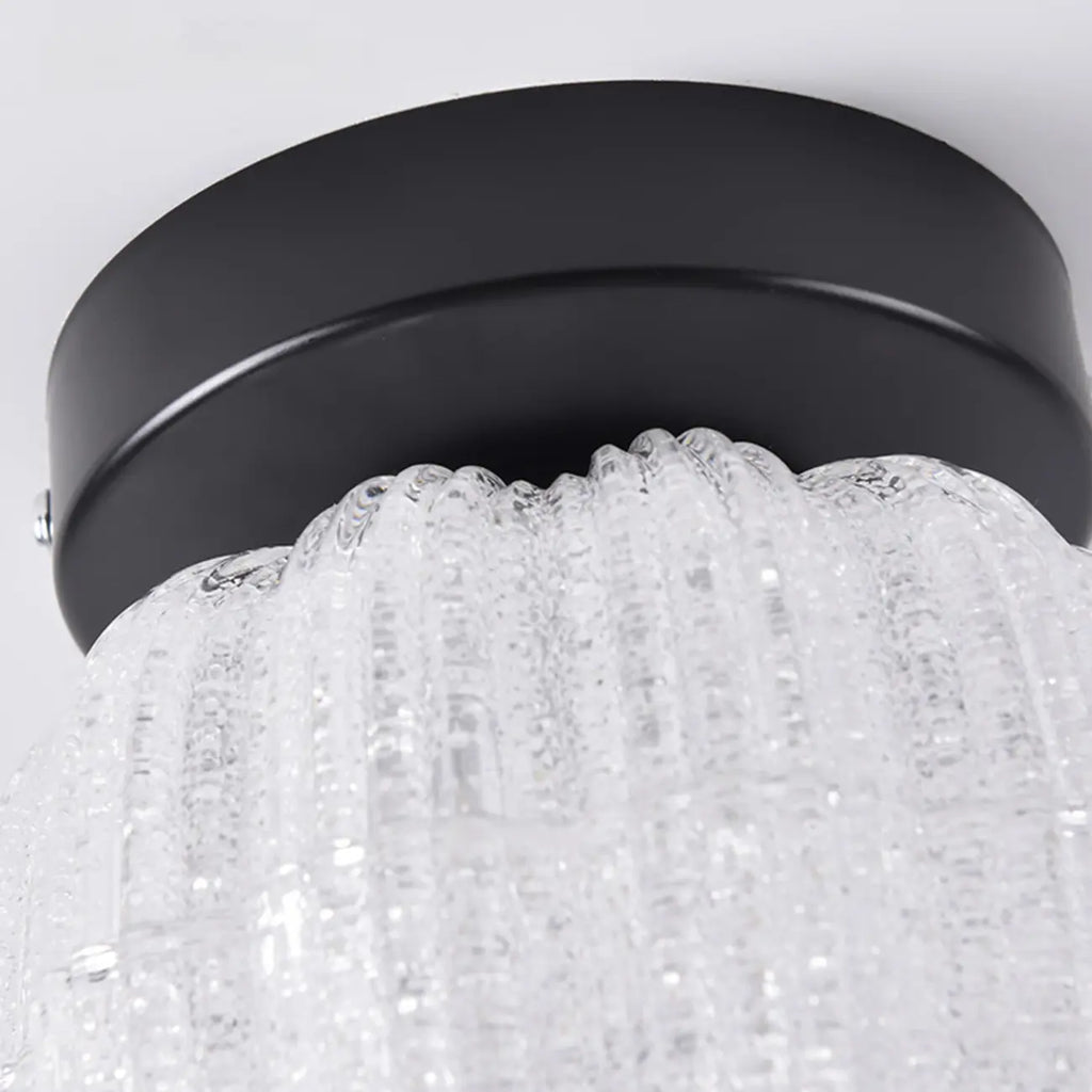 Plafonnier semi-encastré en forme de mini tambour pour couloir