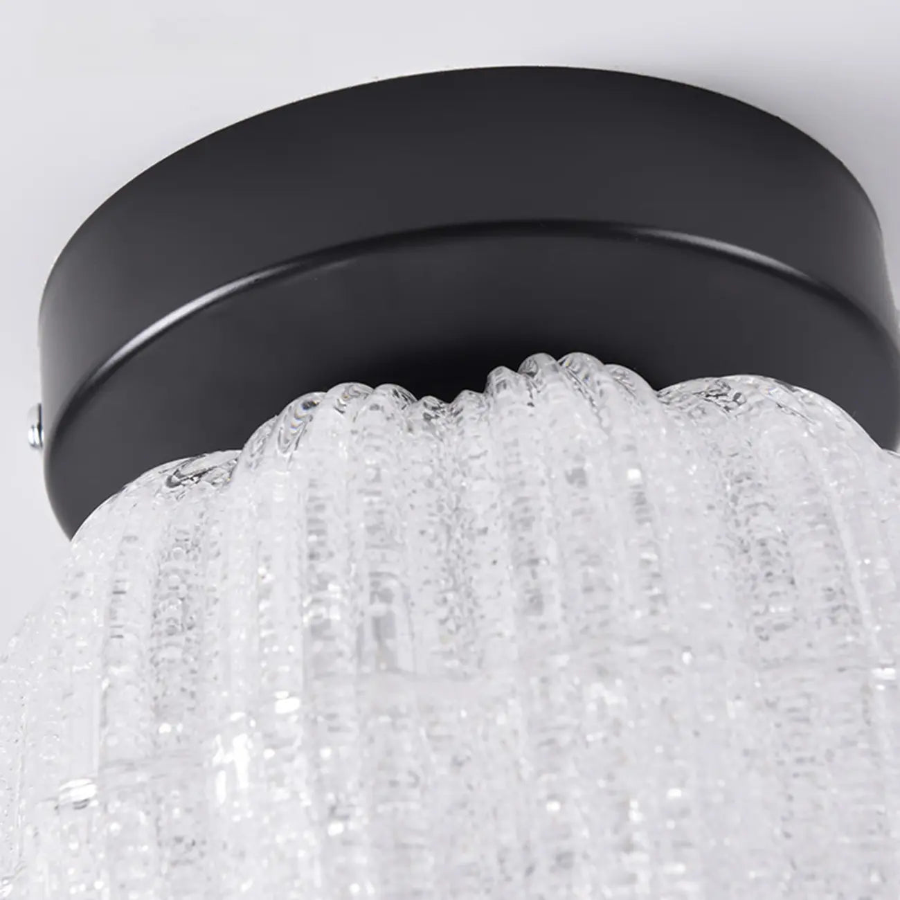 Plafonnier semi-encastré en forme de mini tambour pour couloir