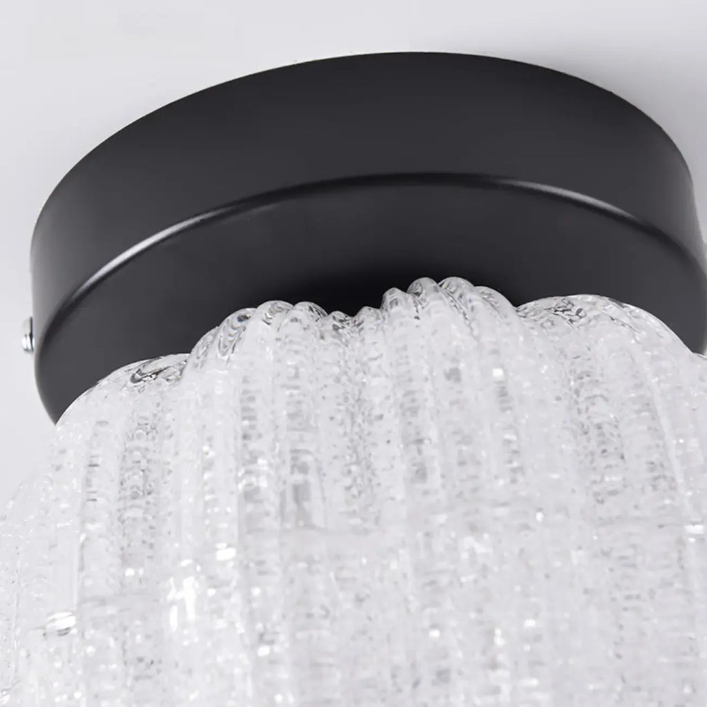 Plafonnier semi-encastré en forme de mini tambour pour couloir
