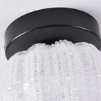 Plafonnier semi-encastré en forme de mini tambour pour couloir