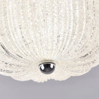 Plafonnier semi-encastré en forme de mini tambour pour couloir