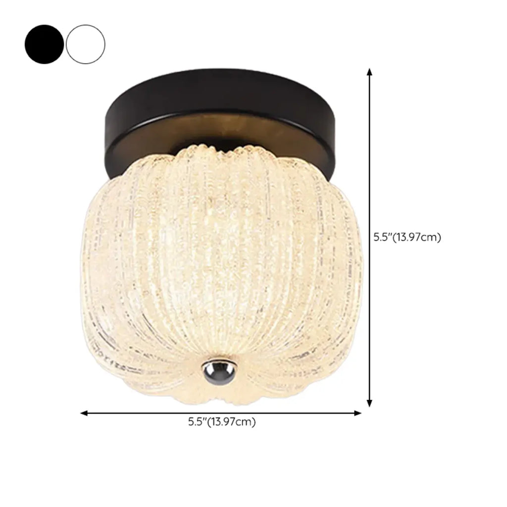 Plafonnier semi-encastré en forme de mini tambour pour couloir
