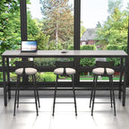 Tables de bar modernes en quartz gris avec pieds en métal