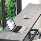 Tables de bar modernes en quartz gris avec pieds en métal