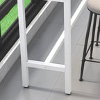 Tables de bar modernes en quartz gris avec pieds en métal