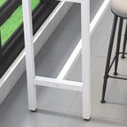 Tables de bar modernes en quartz gris avec pieds en métal