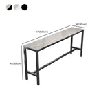 Tables de bar modernes en quartz gris avec pieds en métal