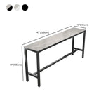 Tables de bar modernes en quartz gris avec pieds en métal