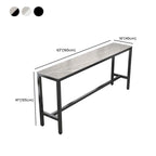 Tables de bar modernes en quartz gris avec pieds en métal