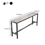 Tables de bar modernes en quartz gris avec pieds en métal