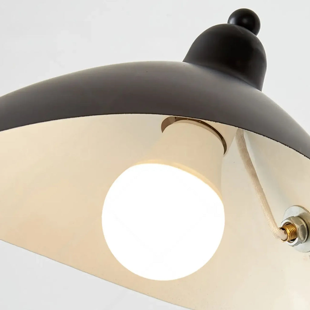 Applique da parete a braccio oscillante in metallo nero a 2 luci e a 1 luce