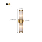 Applique murale verticale cylindrique en laiton et verre