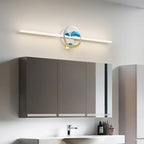 Applique murale de salle de bain en verre à intensité variable avec LED intégrée