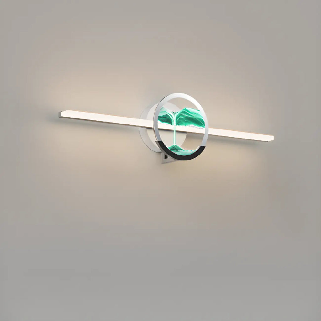 Applique murale de salle de bain en verre à intensité variable avec LED intégrée